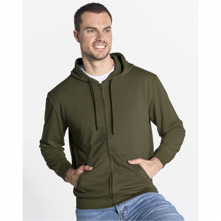 SUDADERA CAPUCHA CON CREMALLERA