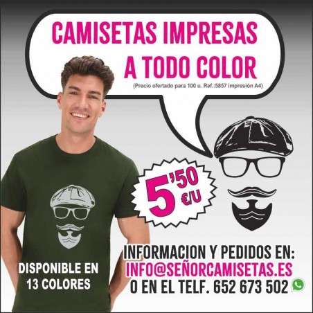 100 CAMISETAS IMPRESA A TODO COLOR